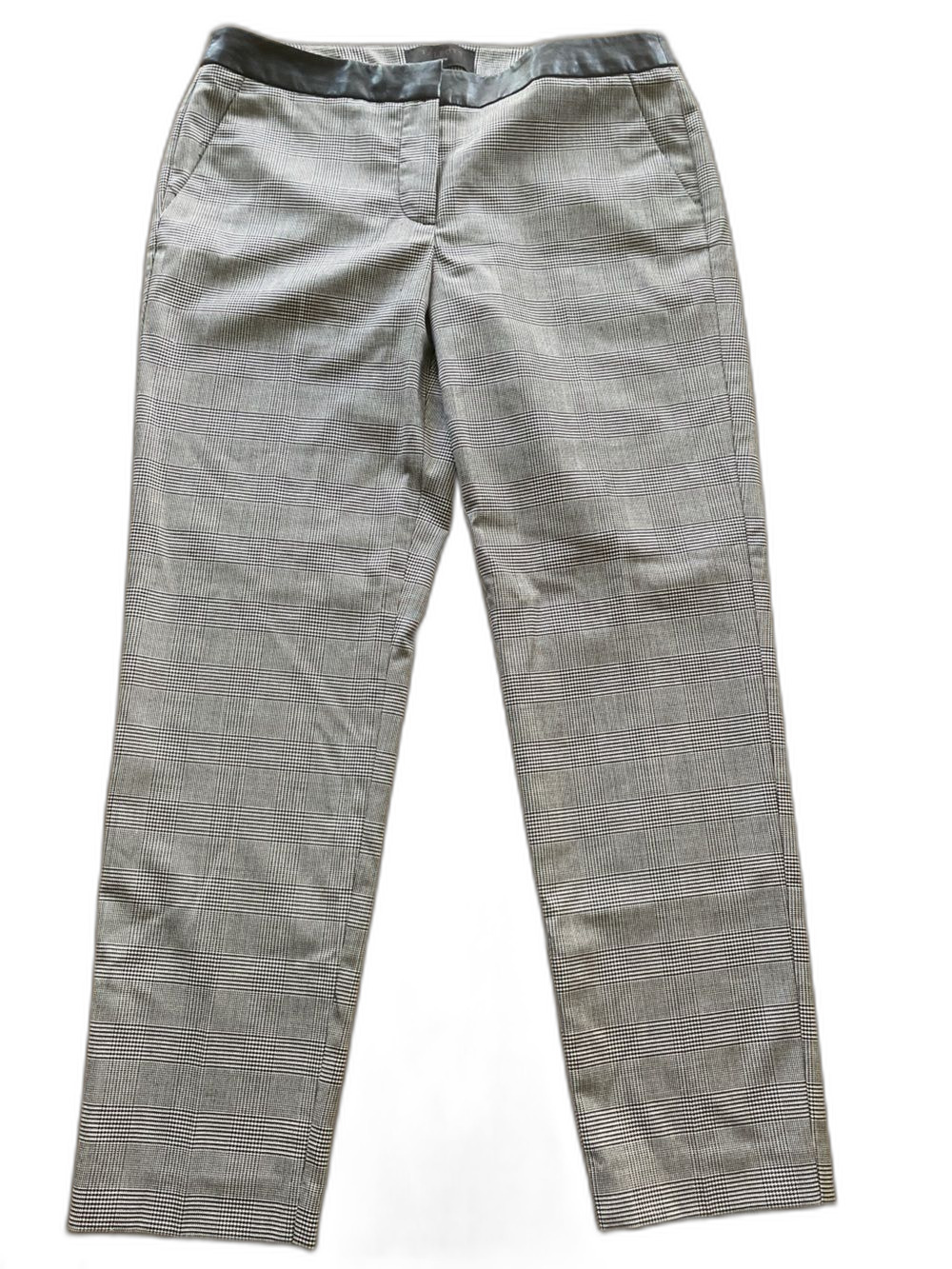Talbots Petite Size 2P Gray Plaid Ankle Pants NWT Classic Career Trousers